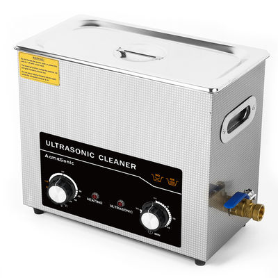 ヒーター付き6Lメカニカル超音波クリーナー 強力超音波180W 時計 ガラス オートバイ モーターバイク デンタルパーツ用