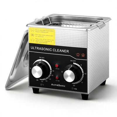 ノブ付き業務用超音波洗浄機、1.3Lプロフェッショナル超音波洗浄機、ヒーターとタイマー付き40kHz、工具、ジュエリー、時計、メガネ、義歯、小型金属部品用